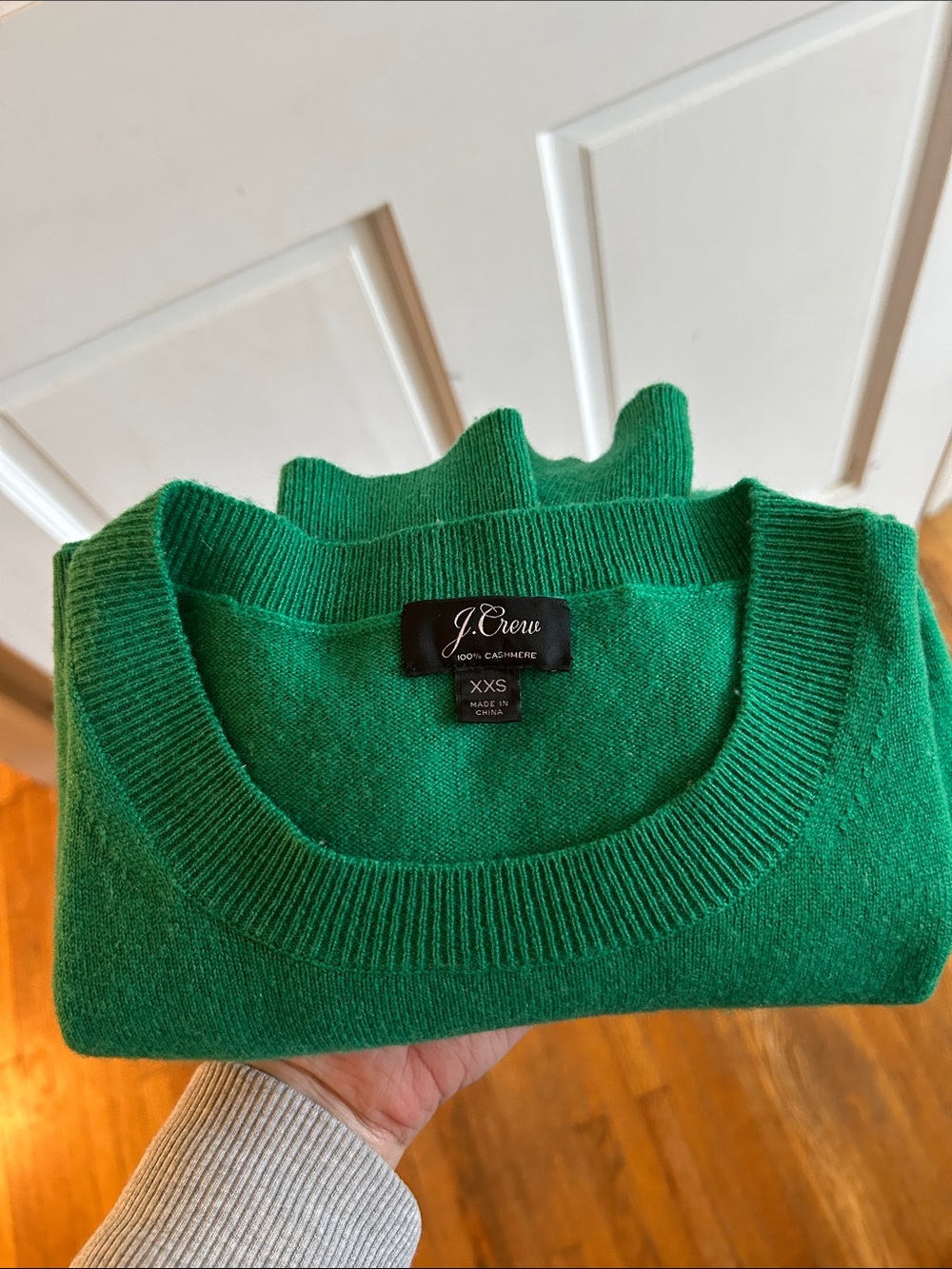 J. Crew Women’s Cashmere Crewneck Sweater in Kelly Green - XXS